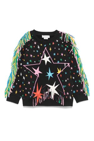 black cotton sweatshirt STELLA McCARTNEY KIDS | TV4B80Z2286930MC